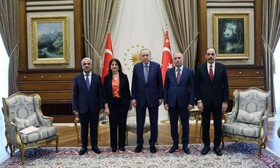 دیدار اردوغان با هیاتی از حزب حامی کردها