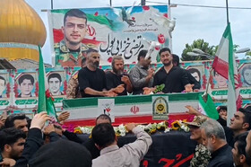 ویدیو/ وداع باشکوه نوشهری‌ها با شهید مدافع وطن