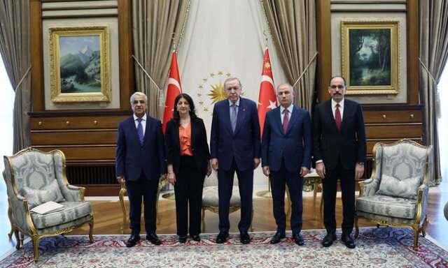 دیدار اردوغان با هیاتی از حزب حامی کردها
