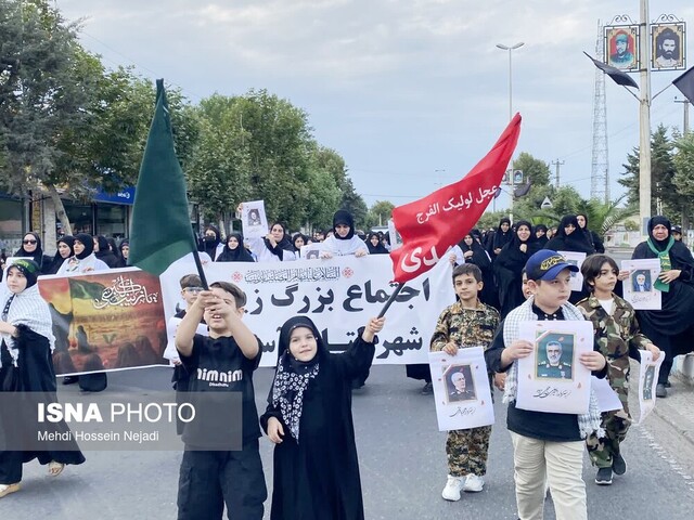 برپایی اجتماع بزرگ زینبیون در آستارا