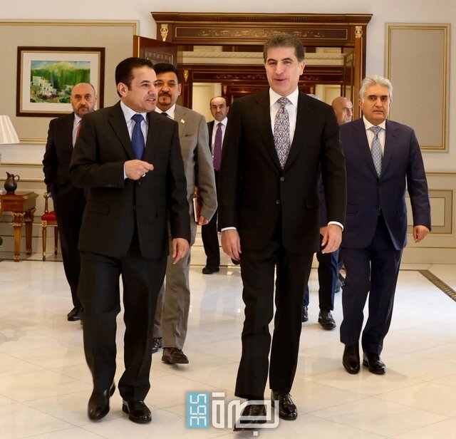 دیدار الاعرجی و نیچروان بارزانی در اربیل