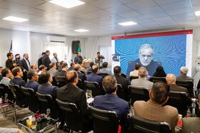 آیین افتتاح نیروگاه خورشیدی ۶۰۰ مگاواتی با حضور محمد اتابک،وزیر صمت