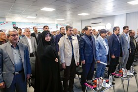آیین افتتاح نیروگاه خورشیدی ۶۰۰ مگاواتی با حضور محمد اتابک،وزیر صمت