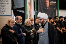 محمد قمی، رئیس سازمان تبلیغات اسلامی در مراسم بزرگداشت شهید سرلشکر محمدسعید ایزدی