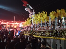 آیین باشکوه علم‌کشی در شب هفتم محرم در پیشوا برگزار شد