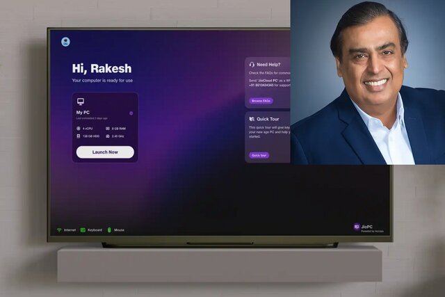 برنامه ثروتمندترین مرد هند برای تبدیل تلویزیون به رایانه شخصی