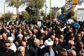 تشییع پیکر مطهر ۷ شهید حمله رژیم صهیونیستی - کاشان