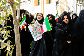 تشییع پیکر مطهر ۷ شهید حمله رژیم صهیونیستی - کاشان