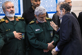 سردار اسماعیل قاآنی و سردار علی فدوی در مراسم بزرگداشت شهدای نیروی سپاه پاسداران