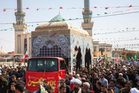 تشییع دو شهید جنگ تحمیلی ۱۲ روزه - قم
