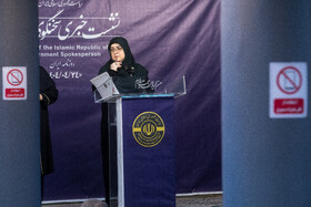فاطمه مهاجرانی، سخنگوی دولت در نشست خبری 