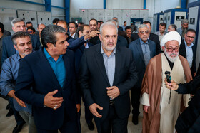 مراسم افتتاحیه یک تصفیه‌خانه فاضلاب استان تهران با حضور عباس علی‌آبادی، وزیر نیرو