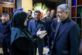 فاطمه مهاجرانی در مراسم یادبود حسین طیب‌نیا