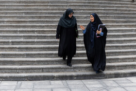 فرزانه صادق، وزیر راه و فاطمه مهاجرانی، سخنگوی دولت در حاشیه جلسه هیات دولت - ۲۵ تیر