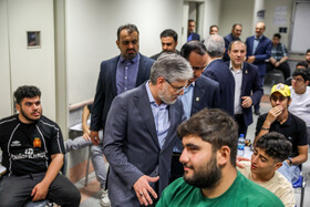 بازدید حسین سیمایی صراف، وزیر علوم، تحقیقات و فناوری از روند برگزاری نوبت دوم کنکور ۱۴۰۴ - دانشگاه علم و صنعت تهران