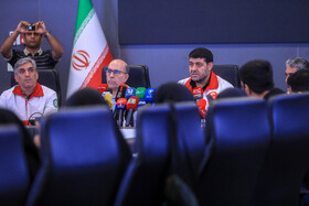 نشست خبری پیرحسین کولیوند، رییس جمعیت هلال احمر