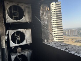 حریق در یک برج مسکونی در شهرک خرازی/ اتصالی در دستگاه کولر گازی علت حادثه