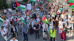 تظاهرات فلسطینیان کرانه باختری در اعتراض به کشتار در غزه