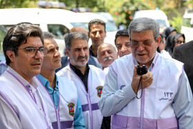سید جواد حسینی رییس سازمان بهزیستی کشور در مراسم رژه خودرویی اورژانس اجتماعی