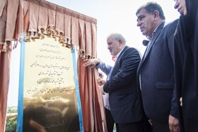 افتتاح خط انتقال ۳.۲ کیلومتری و مخزن ۲۰ هزار متر مکعبی در شهرستان ساری توسط عباس علی آبادی، وزیر نیرو