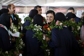 استقبال از تیم ملی فوتبال بانوان ایران - مشهد