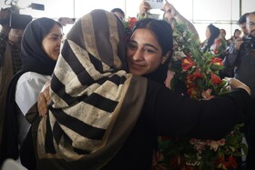 استقبال از تیم ملی فوتبال بانوان ایران - مشهد