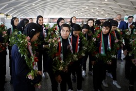 استقبال از تیم ملی فوتبال بانوان ایران - مشهد