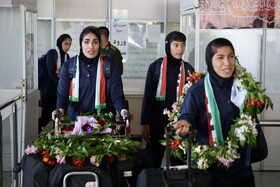 استقبال از تیم ملی فوتبال بانوان ایران - مشهد