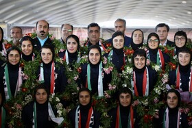 استقبال از تیم ملی فوتبال بانوان ایران - مشهد