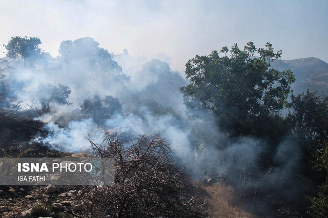 عکس تزئینی ست آتشسوزیدر جنگل ابر/ اعزام نیروهای ارتش، سپاه و آتشنشانان ۳ شهر همجوار