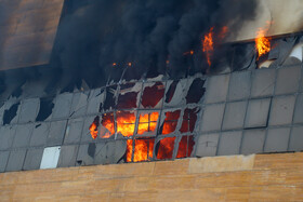 آتش سوزی مهیب در منطقه آزادانزلی