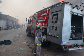 آتش سوزی مهیب در منطقه آزادانزلی