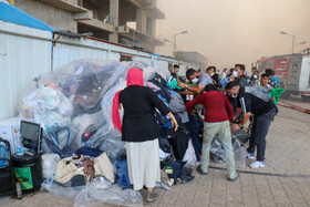 آتش سوزی مهیب در منطقه آزادانزلی