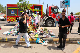 آتش سوزی مهیب در منطقه آزادانزلی