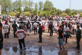 آتش سوزی مهیب در منطقه آزادانزلی