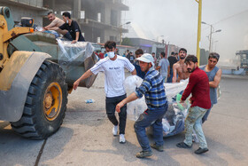 آتش سوزی مهیب در منطقه آزادانزلی