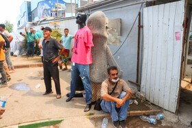 آتش سوزی مهیب در منطقه آزادانزلی