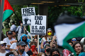 محکومیت رژیم صهیونیستی در خیابان های نیویورک و واشنگتن