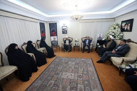 دیدار آملی لاریجانی با خانواده شهید سپهبد سلامی