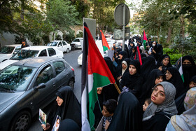 تجمع مردمی در مقابل دفتر سازمان ملل در حمایت از مردم فلسطین