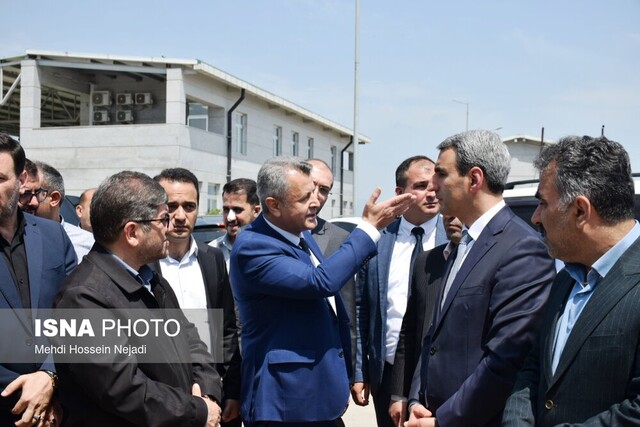 بازدید مدیران عامل راه آهن ایران و آذربایجان از بارانداز ریلی آستارا-آستارا