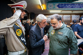 سرتیپ حمید واحدی فرماندهی نیروی هوایی ارتش در مراسم چهلمین روز شهادت سردارسپهبد باقری