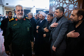 سرلشکر محمد پاک پور فرمانده کل سپاه پاسداران در مراسم چهلمین روز شهادت سردارسپهبد باقری