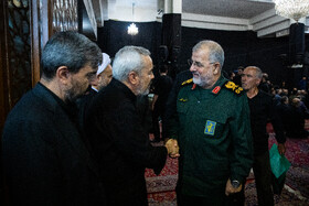 سرلشکر محمد پاک پور فرمانده کل سپاه پاسداران در مراسم چهلمین روز شهادت سردارسپهبد باقری