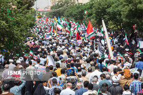 حضور حماسی مردم قم در راهپیمایی جمعه خشم و نصر