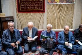 محمدباقر ذوالقدر، دبیر و عضو حقیقی مجمع تشخیص مصلحت نظام، داود دانش‌جعفری، عضو مجمع تشخیص مصلحت نظام و علی‌اکبر صالحی، رئیس بنیاد ایران‌شناسی در مراسم یادبود احمد توکلی - تهران