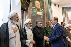 غلامرضا نوری قزلجه، وزیر جهاد کشاورزی در مراسم چهلمین روز شهادت سپهبد حسین سلامی