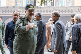 سرتیپ حمید واحدی، قرمانده نیروی هوایی ارتش در مراسم چهلمین روز شهادت سپهبد حسین سلامی