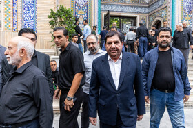 محمد مخبر، مشاور و دستیار رهبری در مراسم چهلمین روز شهادت سپهبد حسین سلامی
