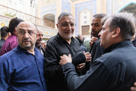 علیرضا زاکانی، شهردار تهران در مراسم چهلمین روز شهادت سپهبد حسین سلامی